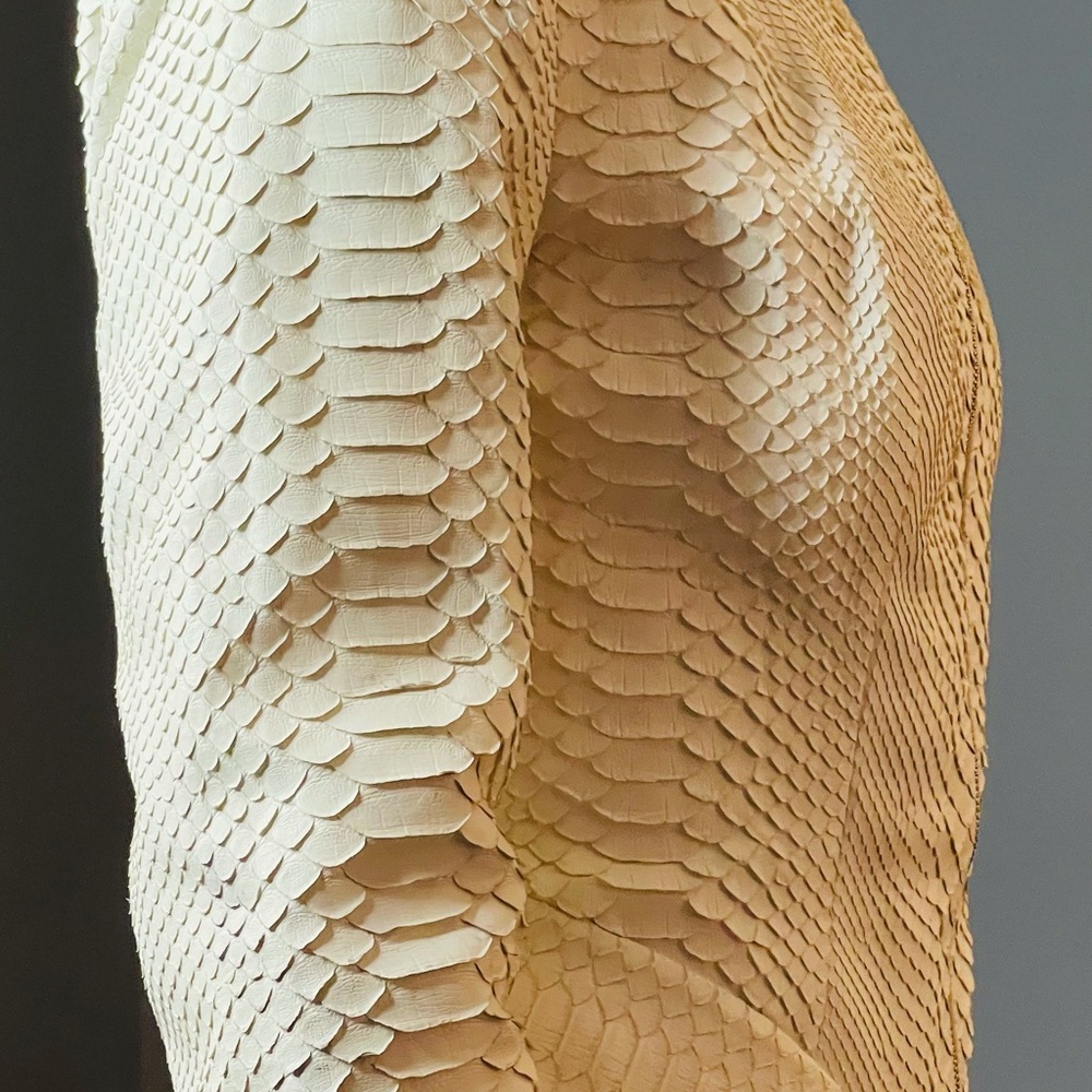 Pinto 100 % Python Cream Jacket Size Small - image 4